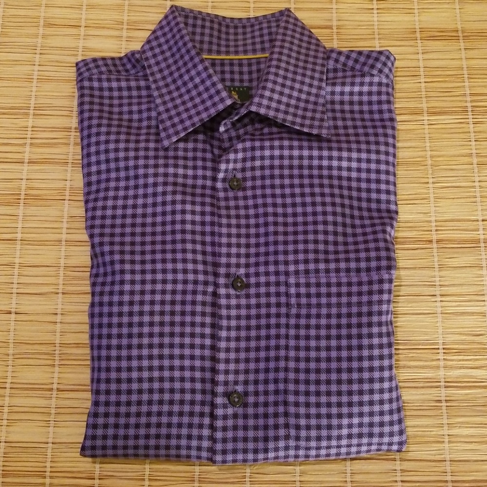Robert Talbott Purple Plaid Button Down